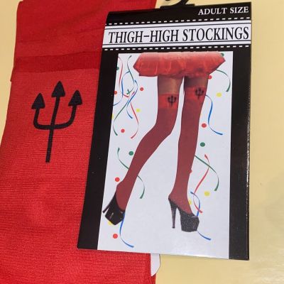 Halloween Thigh-High Stockings Red Ladies